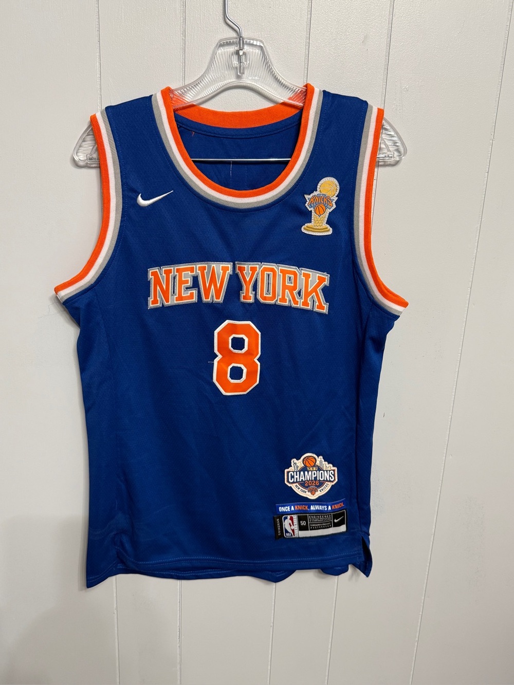 Nike Blue and Orange New York Basketball Jersey #8